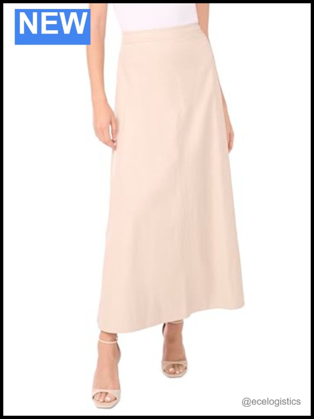 Women's Maxi Skirt with Center Front Seam Detail Full-Length
